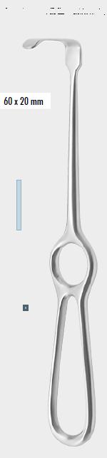 Ретрактор ЛАНГЕНБЕК (LANGENBECK), 21 см (cm), 60х20 мм (mm)